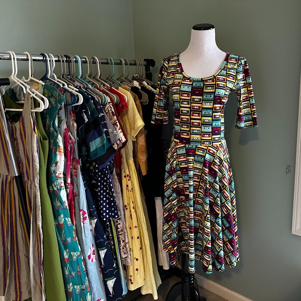 LulaRoe Cassette Tape Dress